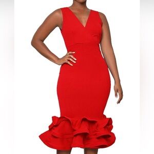 Red dress , size :S
